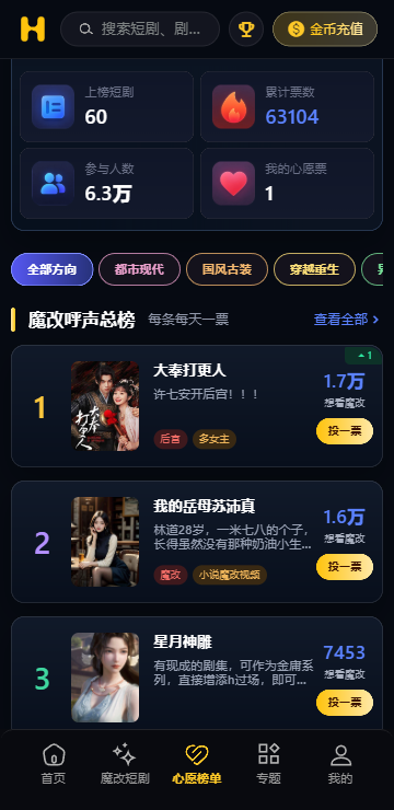 心愿榜单App截图